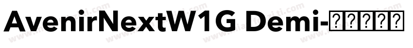 AvenirNextW1G Demi字体转换